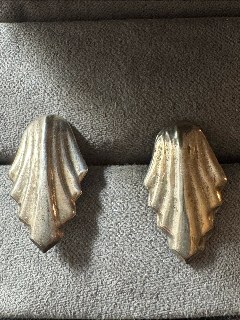 Modernist Sterling Silver Stud Earrings